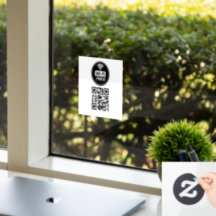 WLAN-Netzwerk und Passwort Geschäft Einzelhandel Fensteraufkleber