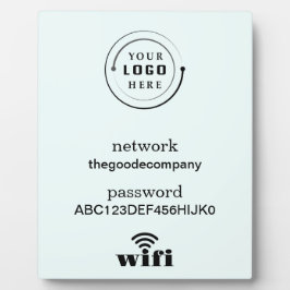 WLAN-Netzwerk und Passwort Geschäft Einzelhandel Fotoplatte