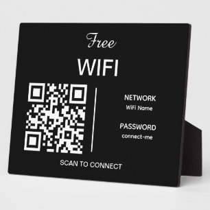 WLAN-Netzwerk und Passwort Geschäft Einzelhandel Fotoplatte