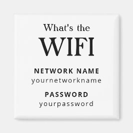 WLAN-Netzwerk und Passwort Geschäft Einzelhandel Magnet