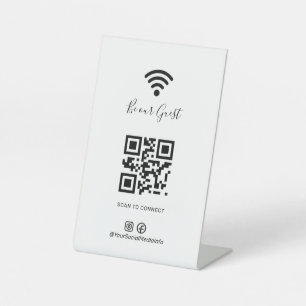 WLAN-Netzwerk und Passwort Geschäft Einzelhandel Sockelschild