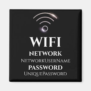 WLAN-Netzwerk- und Passwort-Magnet Magnet