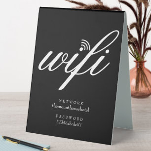 WLAN-Netzwerk und Passwort Schild