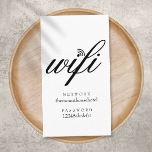 WLAN-Netzwerk und Passwort Visitenkarte