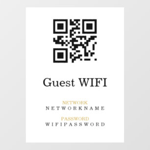 WLAN-Passwort   QR-Code-Scan zum Verbinden  Fensteraufkleber