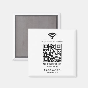 WLAN-Passwort QR-Code-Scanner Gast WLAN-Passwort Magnet