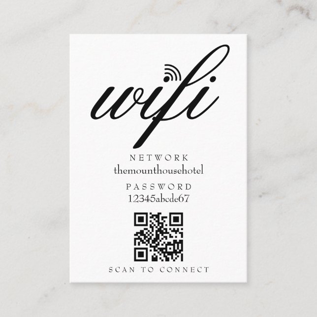 WLAN-Passwort-QR-Code Visitenkarte (Vorderseite)