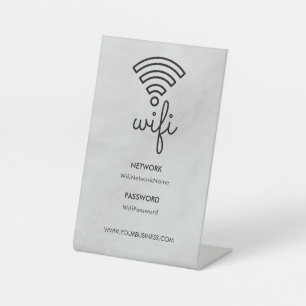 WLAN-Passwort und Netzwerk personalisiert Sockelschild