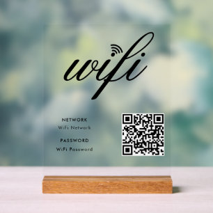 WLAN-QR-Code für benutzerdefinierte Markenbezeichn Acrylschild