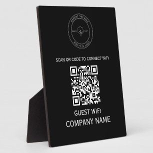 WLAN QR-Codekennwort und Netzwerkname weiß Fotoplatte