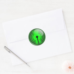 WLAN-Symbol Runder Aufkleber