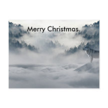 Wlof regarde la joyeux carte de Noël.