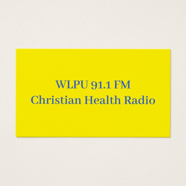 WLPU 91.1 FM Promo cards (Vorderseite)