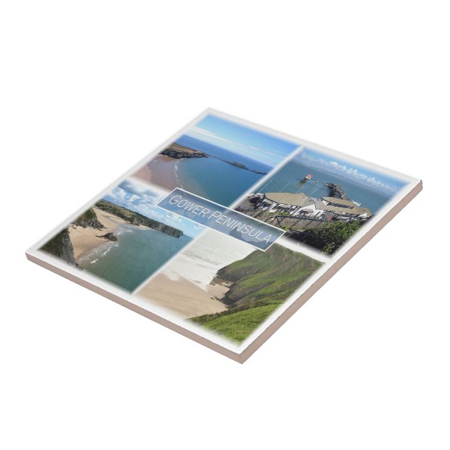WLS004 GOWER Halbinsel Mumbles, Wales, Fliese (Seite)