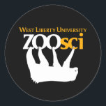 WLU Zoo Science 3" Vinyl Sticker<br><div class="desc">Stuck auf Zoo Sci? Teilen Sie Ihre Liebe von allen Dingen Zoo Sci mit diesen 3" Vinyl WLU Zoo Science Aufklebern!</div>