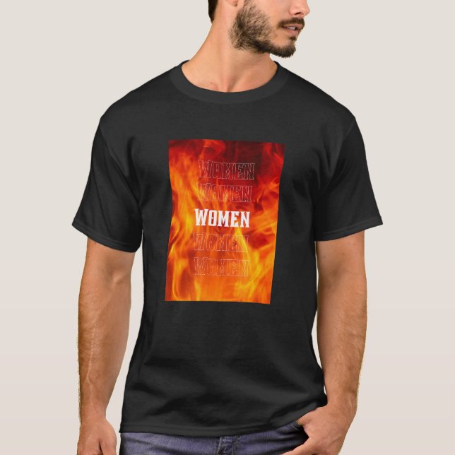 Wlw Lesben mit Feuer T-Shirt (Vorderseite)