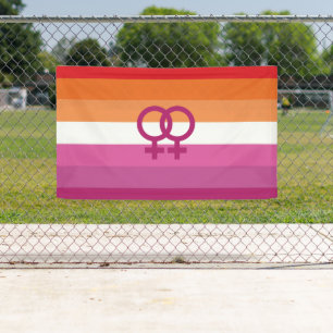WLW Lesben-Stolz-Flagge (Sonnenuntergang) Banner