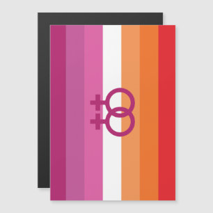 WLW Lesben-Stolz-Flagge (Sonnenuntergang) Magneteinladung