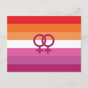 WLW Lesben-Stolz-Flagge (Sonnenuntergang) Postkarte