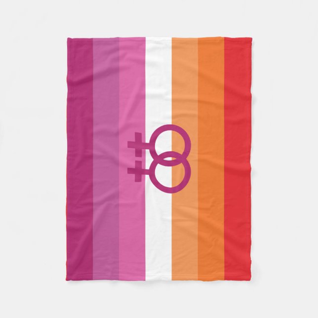 WLW-Lesbenstolzflagge Fleecedecke (Vorderseite)