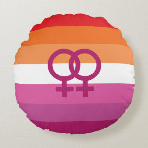 WLW-Lesbenstolzflagge Rundes Kissen
