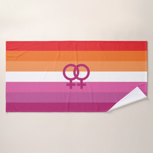 WLW Lesbische Flagge Badehandtuch (Badehandtuch)