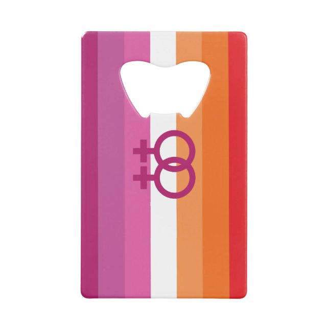 WLW Lesbische Flagge Geldbeutel Flaschenöffner (Vorderseite)