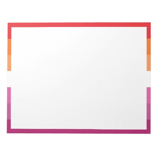WLW Lesbische Flagge Notizblock (Vorderseite)