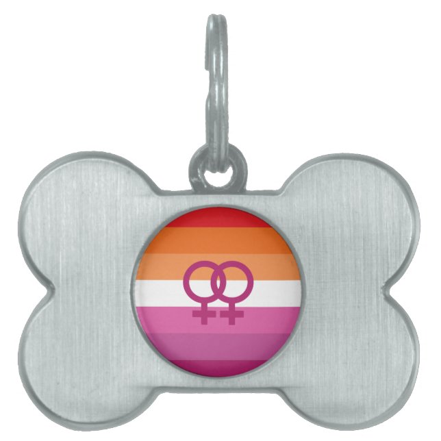 WLW Lesbische Flagge Tiermarke (Vorderseite)