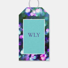 "WLY" Aqua Confetti Geschenkmarke Geschenkanhänger