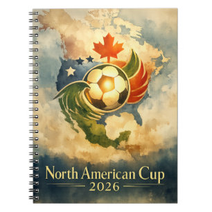 WM 2026 USA MX CA Fine Art Wandkunst Weltmeistersc Notizblock