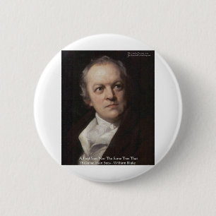 Wm Blake "Bäume sehen" Weisheitszitate Geschenke Button