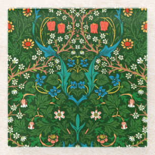 WM Morris Blackthorn Jugendstil-Muster Glasuntersetzer