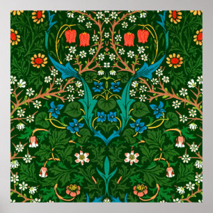 WM Morris Blackthorn Jugendstil-Muster Poster
