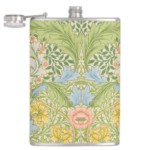 Wm Morris Myrtle Floral Art Nouveau Pastell Flachmann