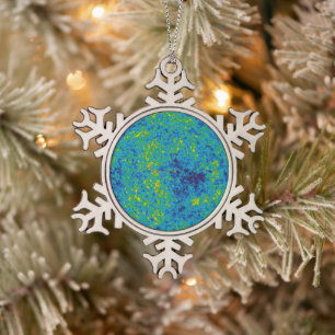 WMAP-Mikrowellen-Anisotropie-Sonde-Universumskarte Schneeflocken Zinn-Ornament