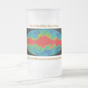 WMAP, Schleier der Milchstraßengalaxie über dem Un Mattglas Bierglas