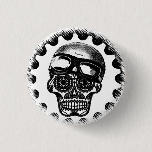 W'nR'n Zuckerschädel-Café-Rennläufer Button