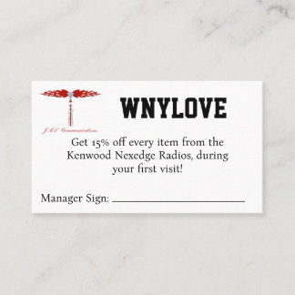 WNYLOVE Coupon Visitenkarte