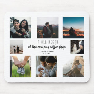 Wo alles begann Liebe Geschichte FotoCollage Mousepad