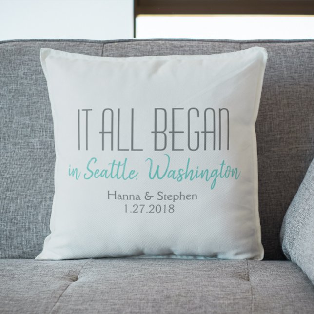 Wo alles begann Liebe Story Zuhause Town Kissen (Von Creator hochgeladen)