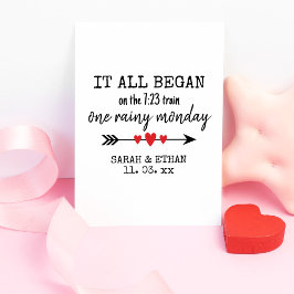 Wo alles mit der Liebe den Valentinstag beginnt Karte