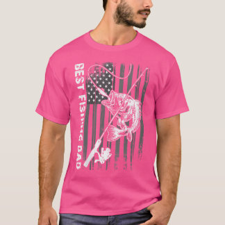 Wo American Flag Best Fish Vater Rod Fish Lure T-Shirt