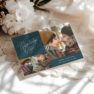 Wo Baumgipfel glimmen Multi-Foto Weihnachten