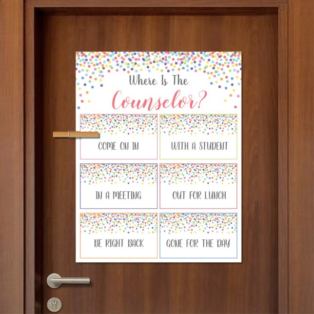 Wo befindet sich das Türschild des Beraterbüros? Poster (Von Creator hochgeladen)