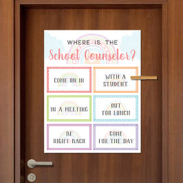 Wo befindet sich der Schulberater für Türsignatur Poster