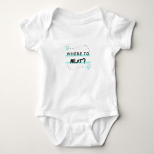 Wo bleibt die nächste? Reisebug. I Liebe zu reisen Baby Strampler