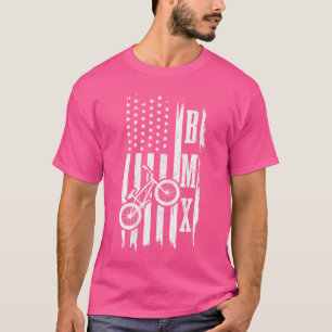 Wo Bmx American Flag Patriotic Bmx T-Shirt