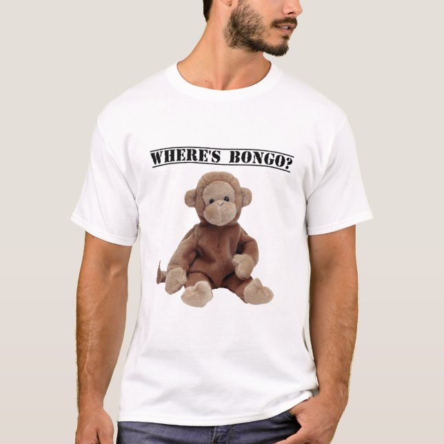 Wo Bongo der Affe-T - Shirt ist (Vorderseite)