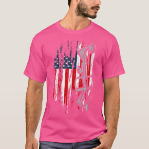 Wo Bowhunting American Flag Hunting Compound T-Shirt